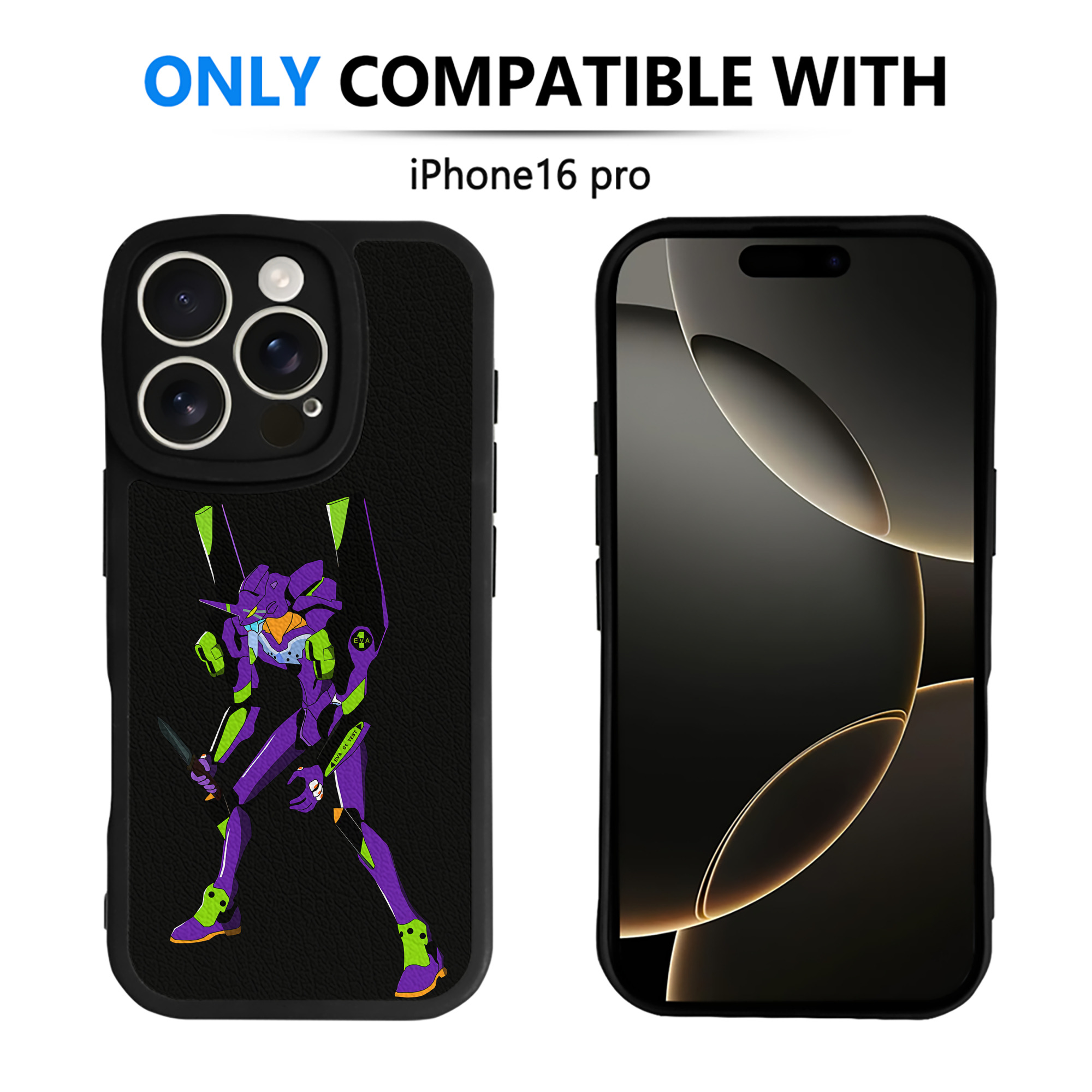 （画像用） EVA 新世紀エヴァンゲリオン 【iPhone 16シリーズ対応】シリコンスマホケース（レザー調） 材質：シリコン